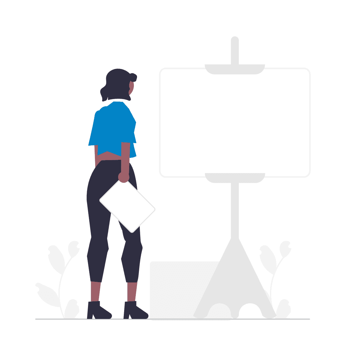 きれいに描くことに悩んでいるイメージ