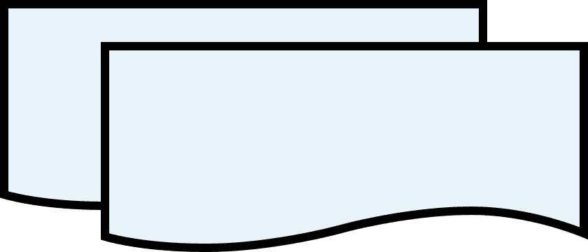 フローチャートで使用する複数書類記号