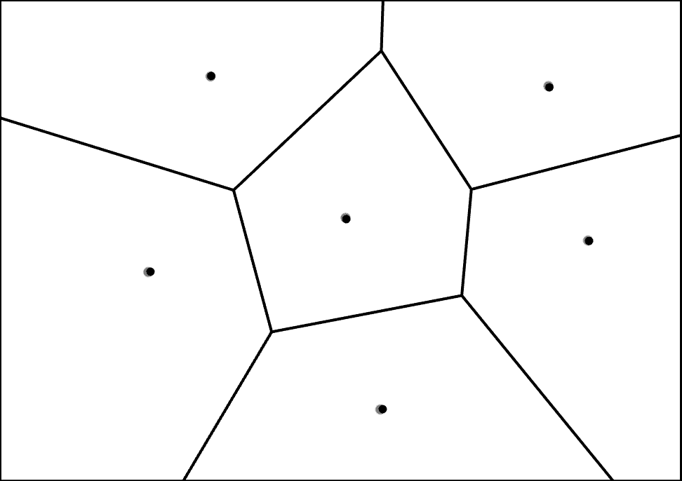 完成したボロノイ図 完成したボロノイ図
