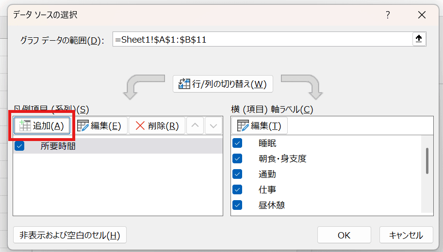データソースを追加 データソースを追加