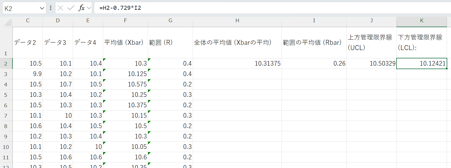 計算が完了したデータ 計算が完了したデータ